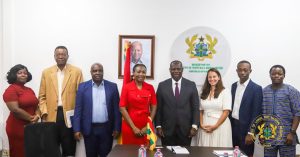 NRGI Leadership Team Pays Courtesy Call on Lands Minister