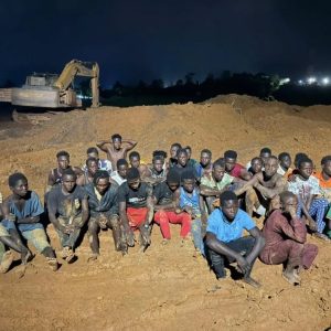 NAIMOS Conducts Massive Dawn Strike at Eastern Region, Arrests Several Foreign Galamseyers (32 Nigerien and 4 Ghanaians) in Swoop at Osino in the Fanteakwa South District